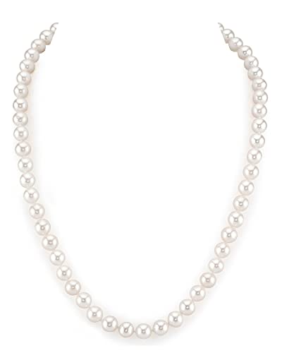 Collar de Perlas Cultivadas para Mujer, Perlas color blanco, Cierre del Collar en Plata de Ley 925