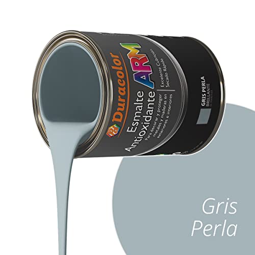 Esmalte Antioxidante ARM - Color Gris Perla - 750 ml - Superficie Exterior e Interior - Acabado Brillante y de Rápido Secado - Excelente Dureza y Resistencia - Duracolor